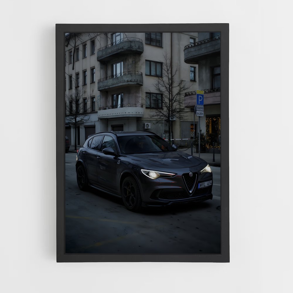 Poster Stelvio Noir – affiche Alfa Romeo (vue 2)